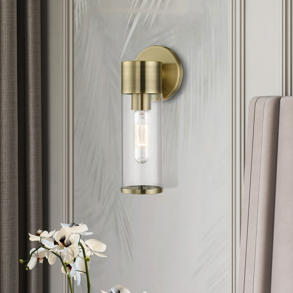 Banca 1 Light Antique Brass ADA Single Sconce