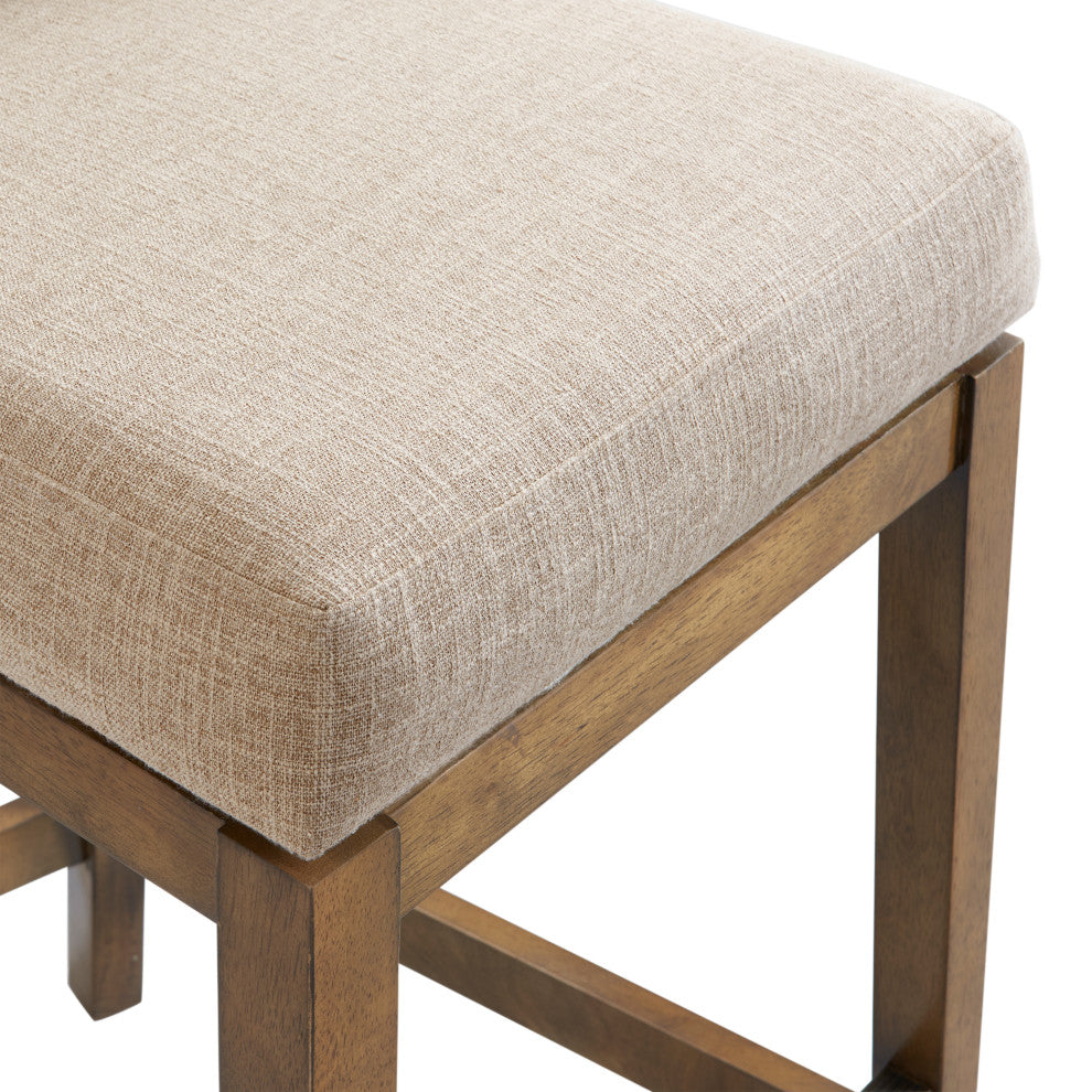 Ellie Bar Stool With Back, Brown, Counter Height