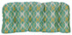 42"X19" U-Shaped Premium Outdoor Tufted Settee/Bench Cushion, Duo Seaspray