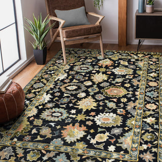 Jackson Traditional Black Hand-Hooked Area Rug 2' x 3'
