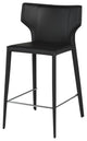 Wayne Counter Stool, Modern Leather Counter Stool, Black
