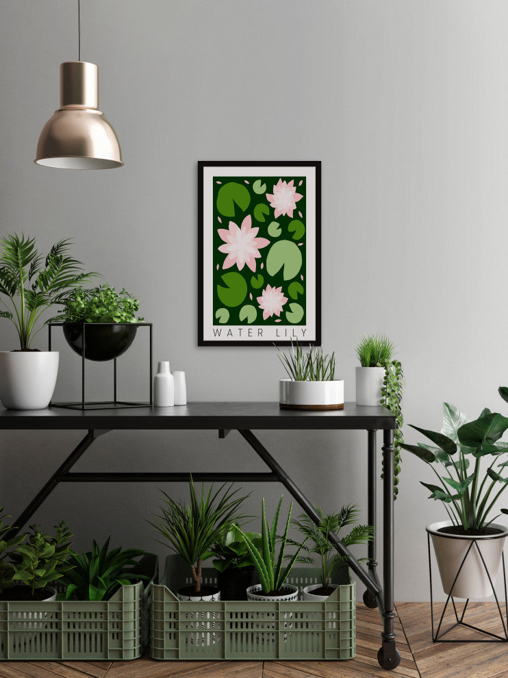 "Water Lily" Framed Painting Print, 16x24