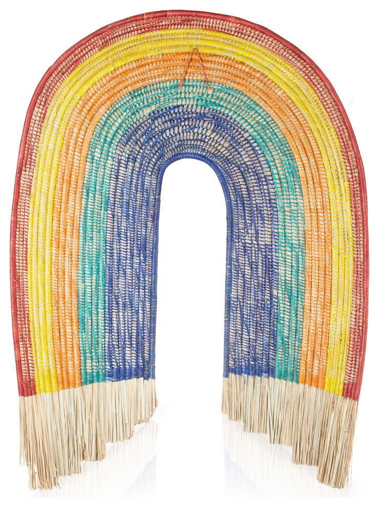 Rainbow Palm Wall Sculpture, Artisan Crafted, Malawi