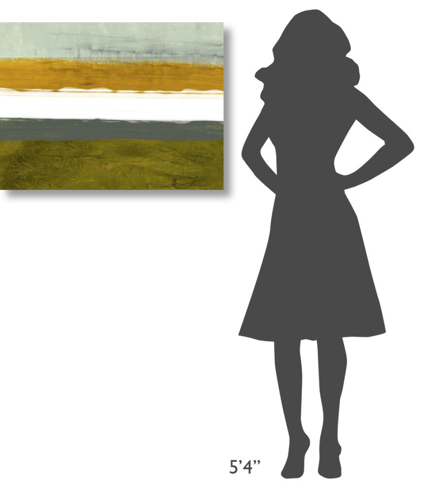 "Abstract Stripe Theme Yellow And White" Fine Art Print