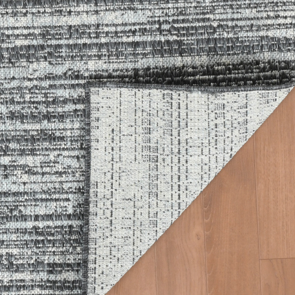 Maryland Cecil Indoor/Outdoor Area Rug, Gray, 8' x 10', Striped