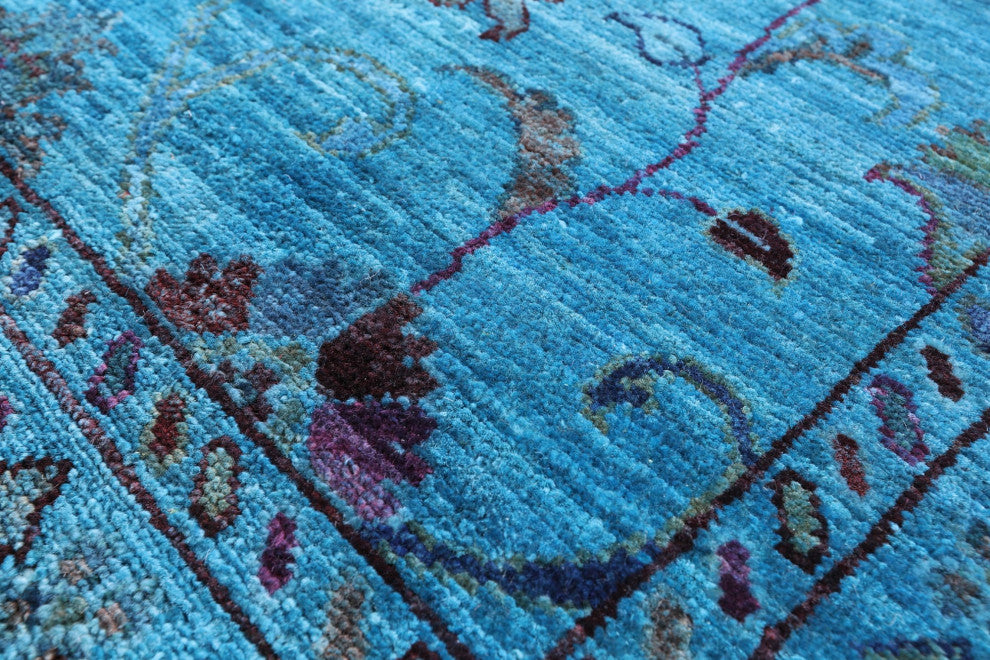 Runner Full Pile Overdyed Tabriz Hand Knotted Rug 2' 8" X 11' 2" - Q12740