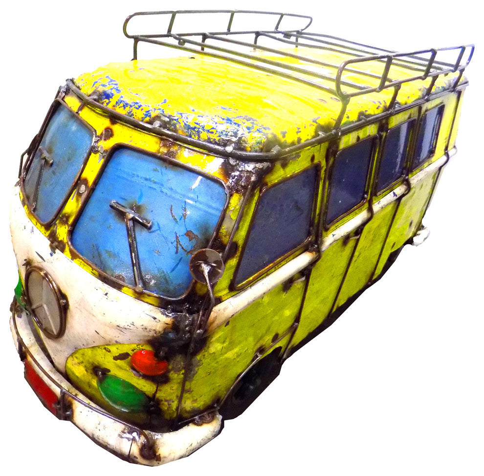 Think Outside Yellow Kombi Handmade Metal Fully Functional Beverage Cooler
