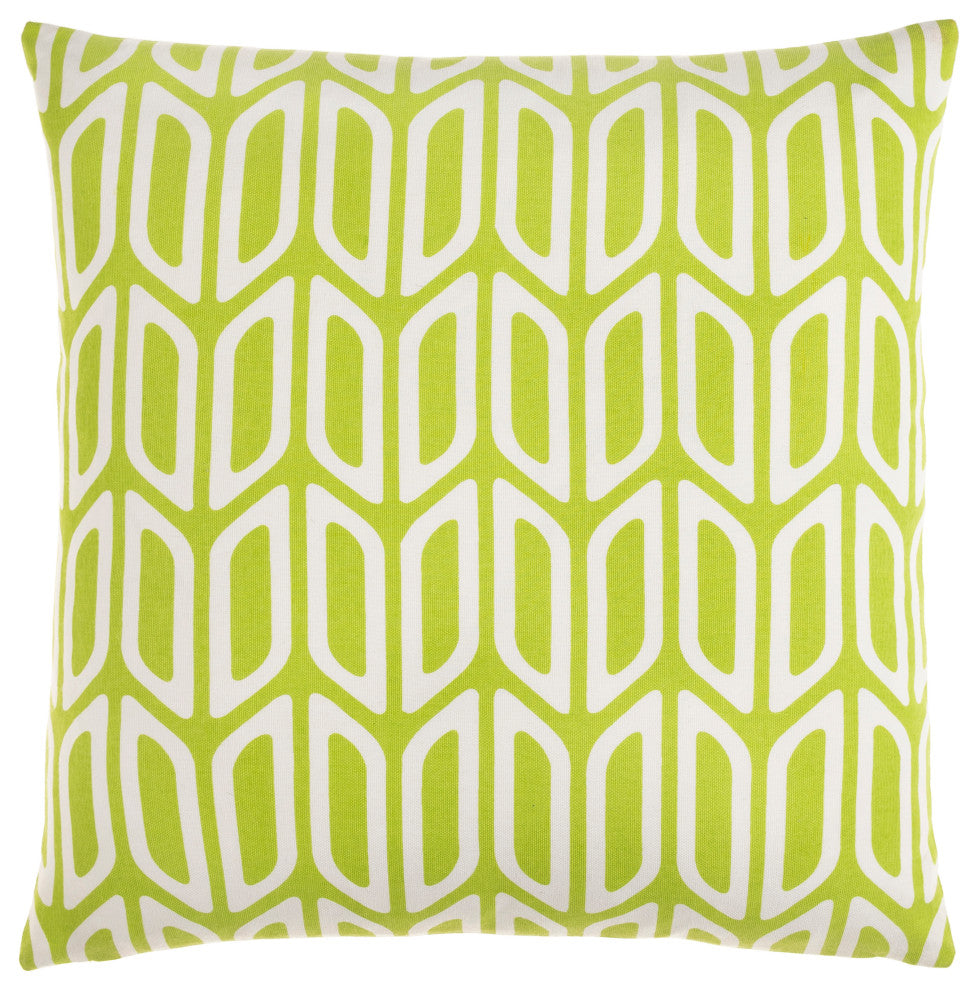 Surya Trudy Green Pillow Shell With Polyester Insert 18"H X 18"W