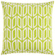 Surya Trudy Green Pillow Shell With Polyester Insert 18"H X 18"W
