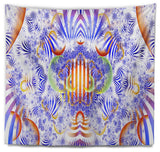 Magical Fairy Pattern Blue Abstract Wall Tapestry, 39"x32"