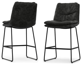Danika Counter Height stool, Set of 2, Distressed Charcoal Grey