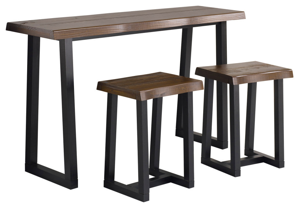 Jennings Live Edge 3-Piece Counter Dining Set
