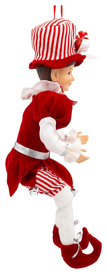 Kurt Adler 15" Kringle Klaus Peppermint Elf Ornament
