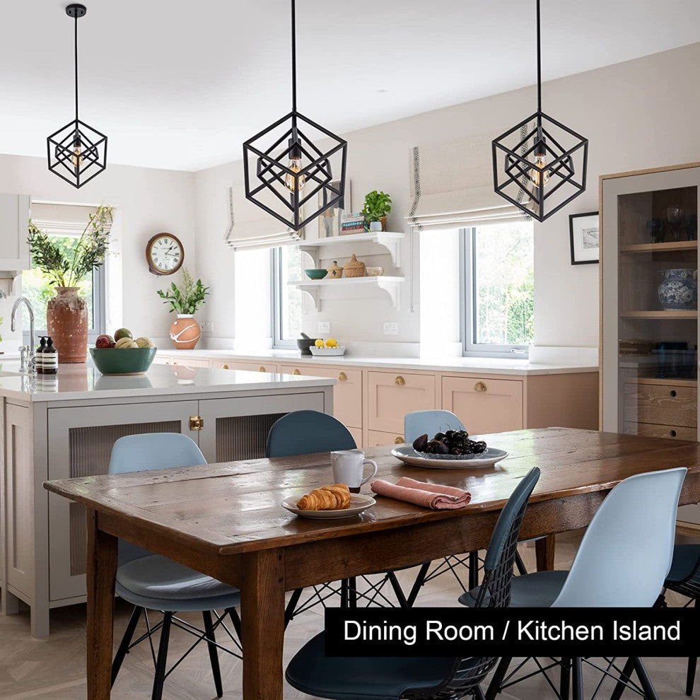 Modern Industrial Pendant Lighting Fixture Adjustable Island Black Pendant Lamp