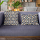 Plutus Blue Morocco Damask Luxury Throw Pillow, 20"x30"