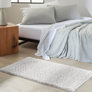 Calvin Klein Surfaces 2' x 3' Silver Grey Shag Indoor Area Rug