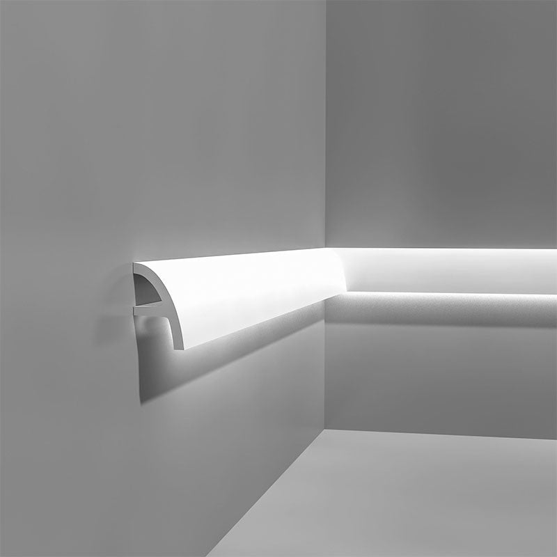 Plain Polyurethane Crown Moulding For Indirect Lighting, Flexible Moulding