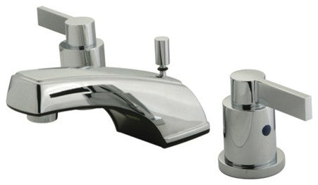 Kingston Brass Widespread Bathroom Faucet With Retail Pop-Up, Polished Chrome