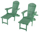 Oceanic Adirondack Chaise Foldable Chair, Sea Green, 2 Chairs