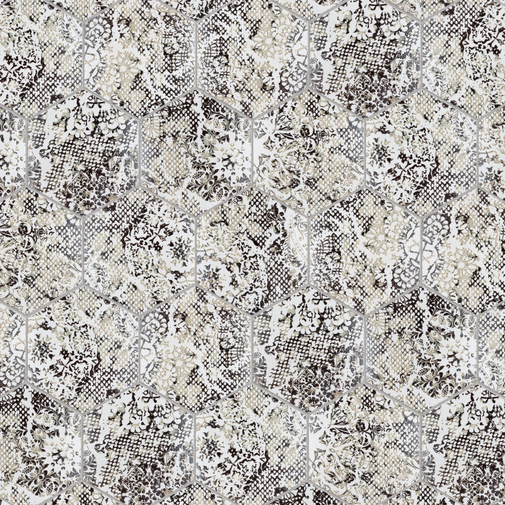 Inedita Hex White Porcelain Floor and Wall Tile