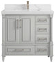 Aberdeen 36 Center Sink Bath Vanity in Coventry Gray 2" Calacatta Laza