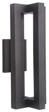 Textured Black LED Outdoor Wall Lantern from the Kai Collection