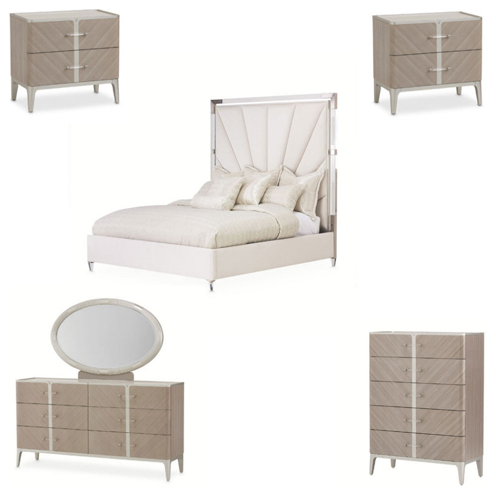AICO Furniture Lanterna 6 Piece Eastern King Bedroom Set