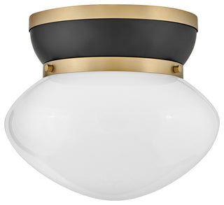 Lark 83601 Lucy 12"W Flush Mount Bowl Ceiling Fixture - Lacquered Brass /