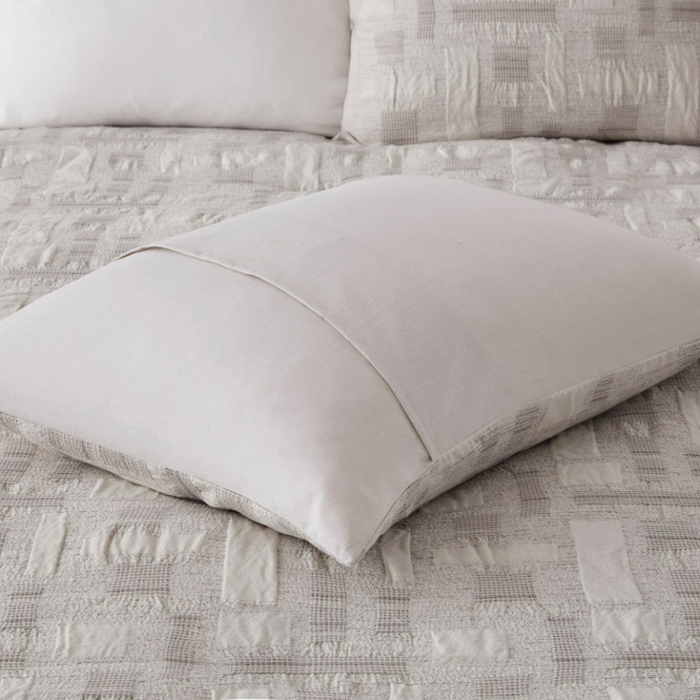INK+IVY 3 Piece Cotton Jacquard Duvet Set