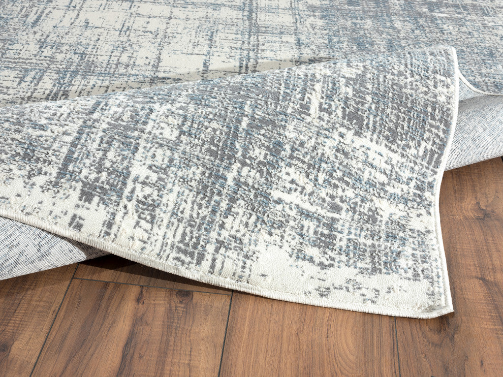 Aspen Collection ASP100A Contemporary Gray Hatching Area Rug