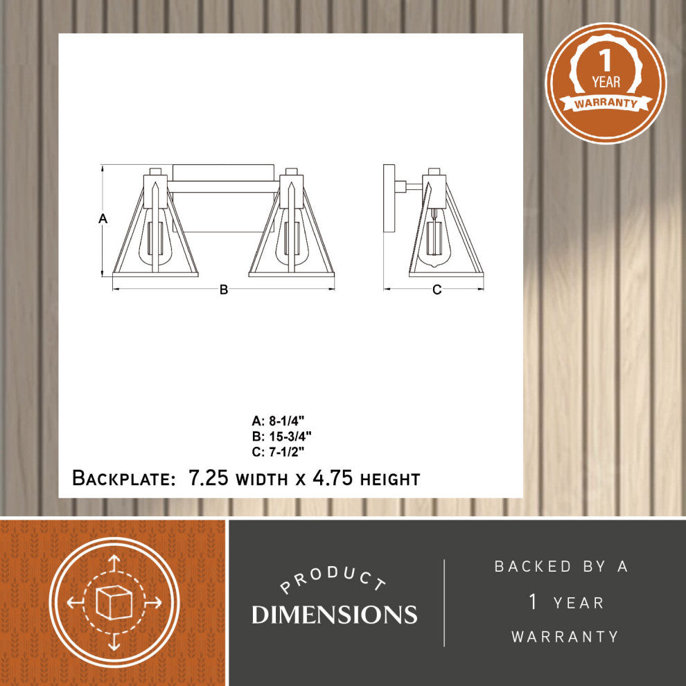 Ravenna 2 Light Matte Black Bathroom Vanity Fixture Metal Cage Shade