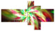 Exotic Multi Color Flower Petal Dance, Floral Canvas Print, 60"x32", 5 panels