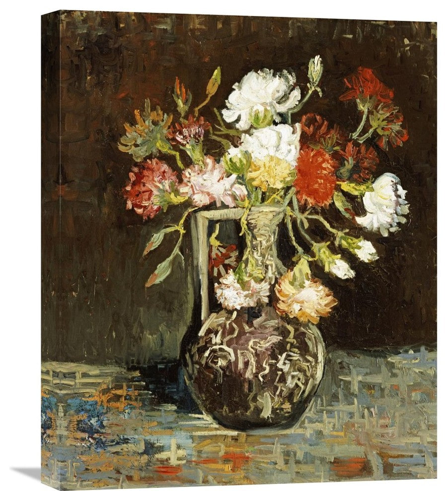 "Bouquet De Fleurs" Stretched Canvas Giclee by Vincent Van Gogh, 18"x22"