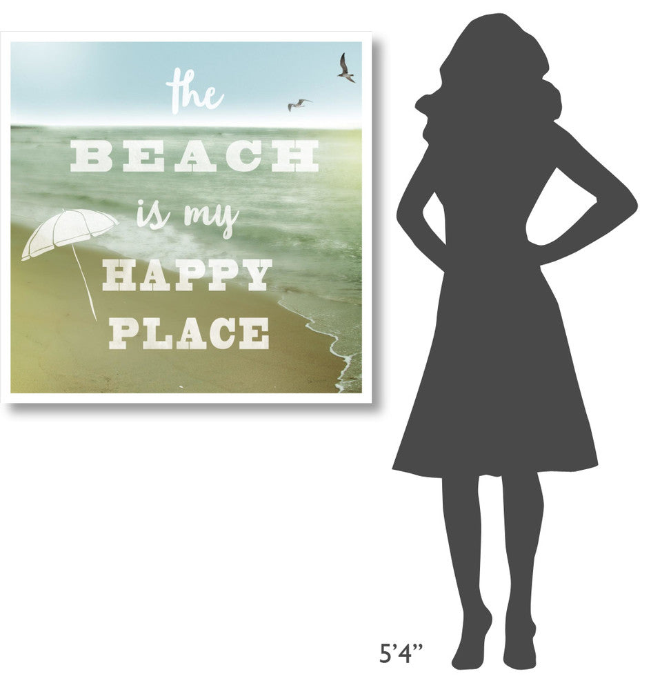 "Happy Beach" Digital Paper Print by Sue Schlabach, 38"x38"