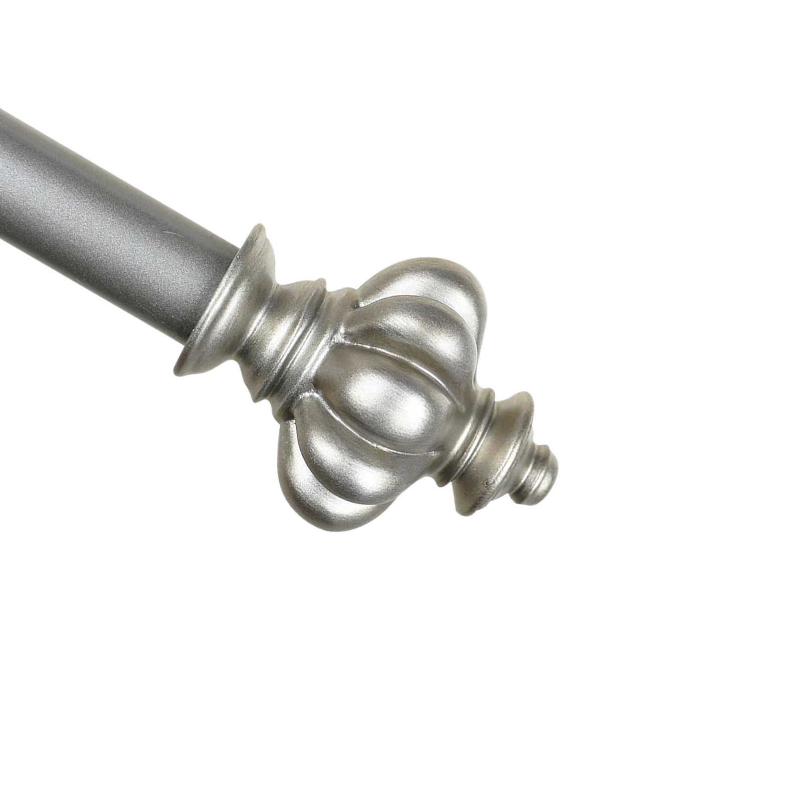 1" Diameter Regina Curtain Rod, 48"-84", Pewter