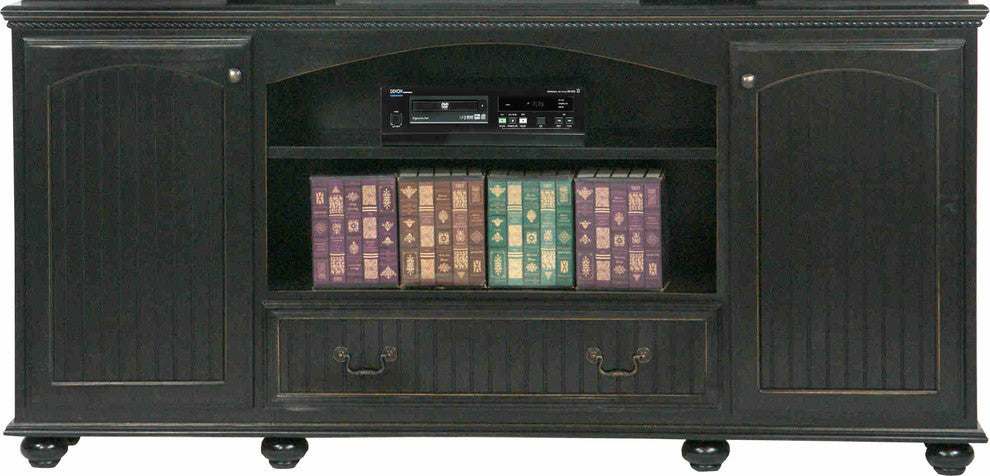 American Premiere 80" Entertainment Console, Black, Without Hutch