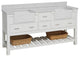 Charlotte 72" Bathroom Vanity, White, Engineered Carrara