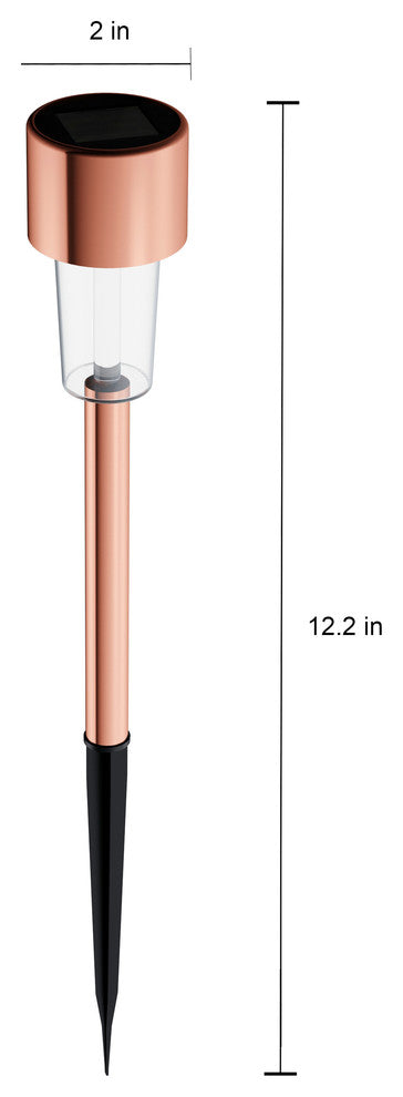 Solar Path Lights- 12.2" Stake Lighting Set of 12 by Pure Garden, Bronze