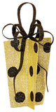 9" Gold and Black Metal Gift Box Decor With Dots