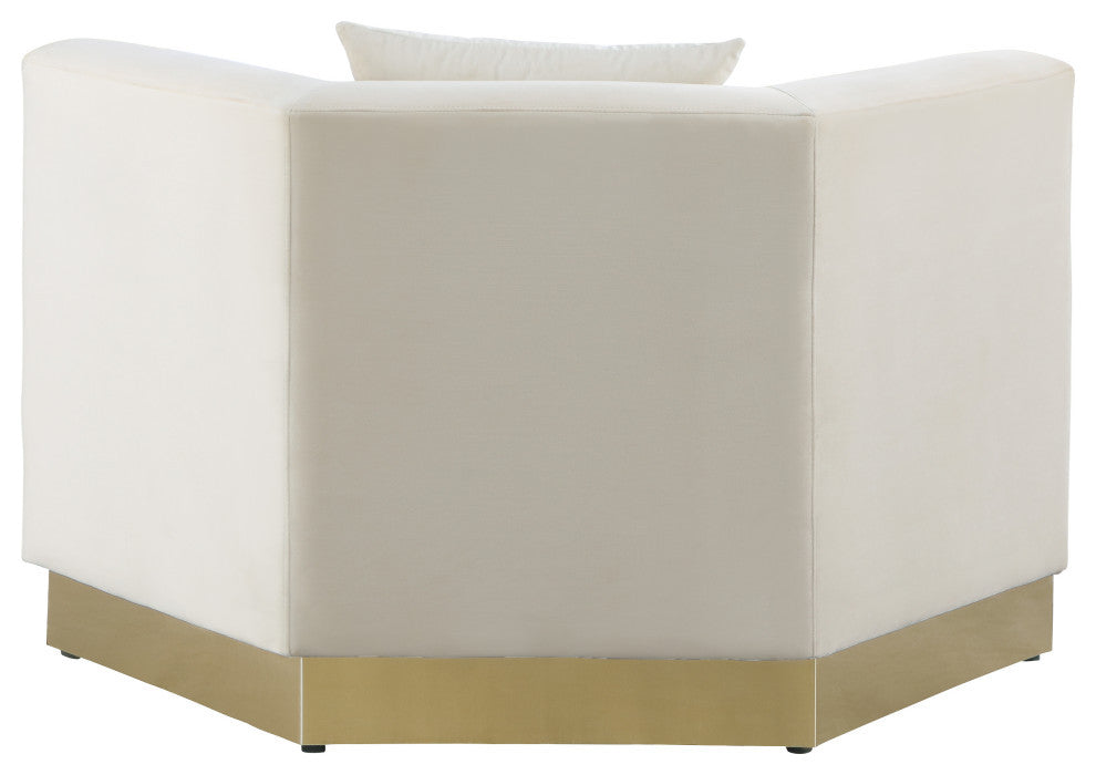 Marquis Velvet Upholstered Set, Cream, Chair