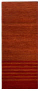 HAND KNOTTED LOOM WOOL ECO-FRIENDLY AREA RUGS - Runner, Rust Red, Contemporary