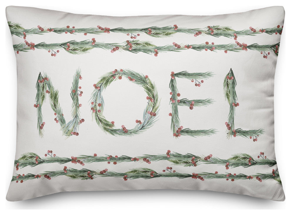Noel Holly 20x14 Indoor/Outdoor Pillow