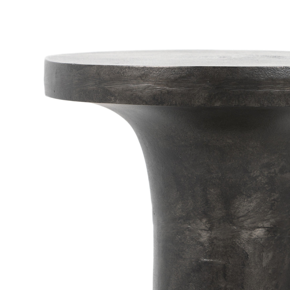 Gino End Table-Raw Black