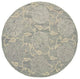 6" Gray Floral Vines Round Area Rug