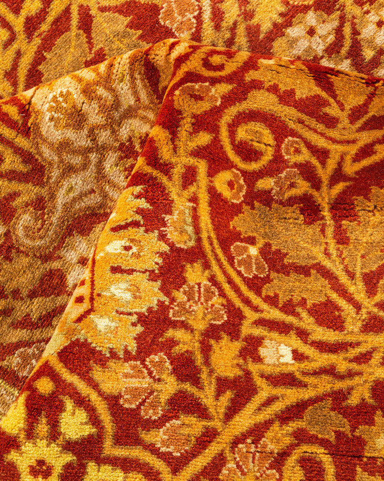 Mogul, One-of-a-Kind Hand-Knotted Area Rug Orange, 5'3"x8'0"