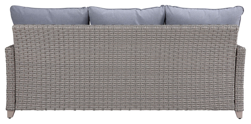 ACME Greeley 4PC Pack Patio Sofa Set in Gray Fabric & Gray Finish