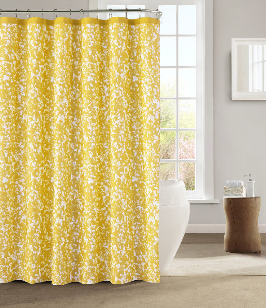 Kensie Susie Shower Curtain, Yellow