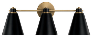 Capital Lighting 150131 Bradley 3 Light 24"W Vanity Light - Aged Brass / White