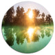 Beautiful Summer River At Sunset, Landscape Round Wall Art, 11"