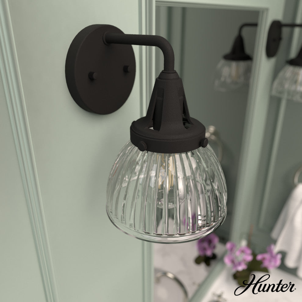 Hunter Cypress Grove Natural Iron 1-Light Sconce Wall Light Fixture